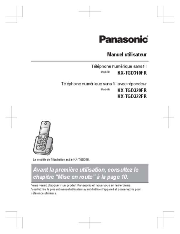 Guide utilisation PANASONIC KX-TGD310FR  de la marque PANASONIC