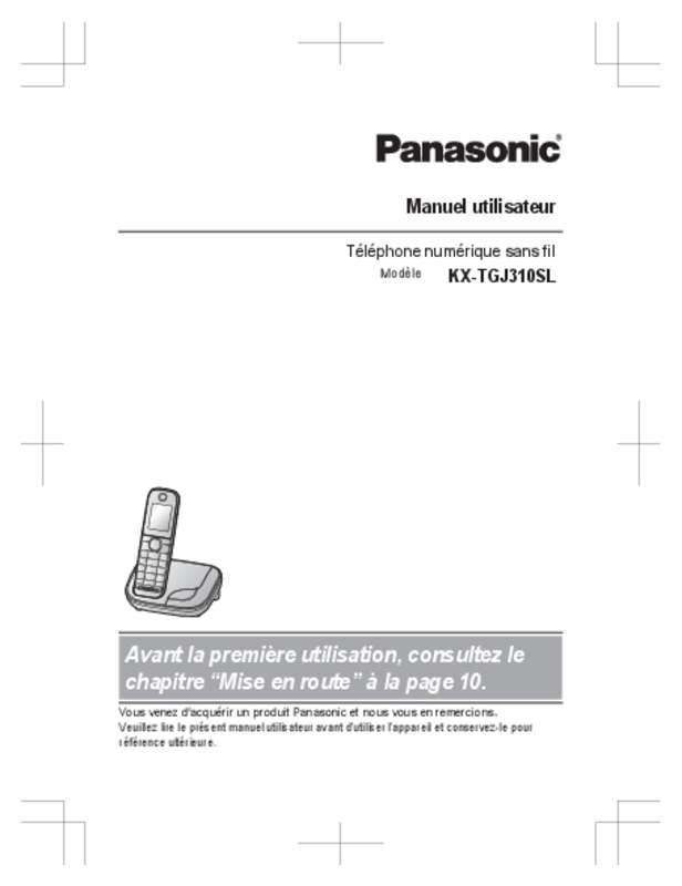Guide utilisation PANASONIC KX-TGJ310SL  de la marque PANASONIC