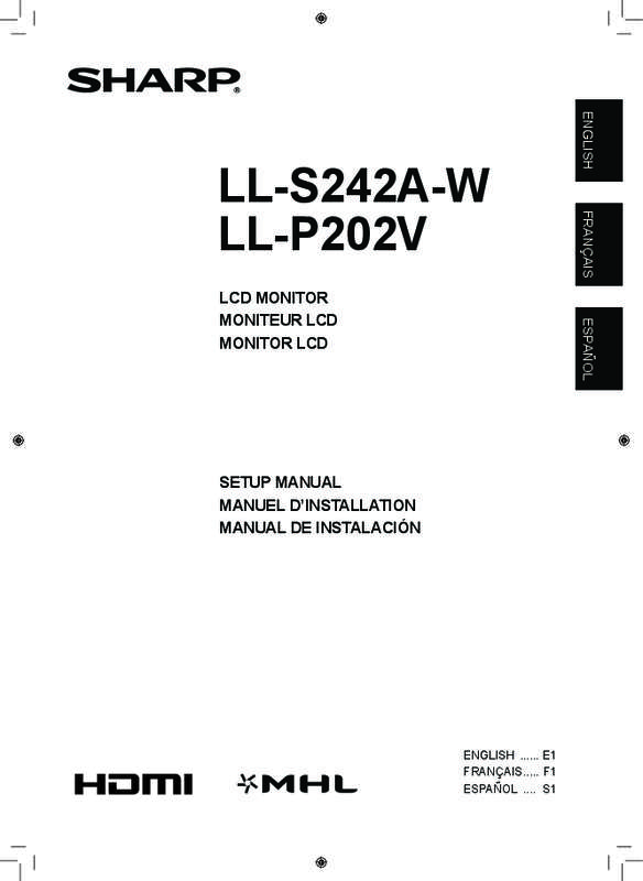 Guide utilisation SHARP LL-S242A-W  de la marque SHARP