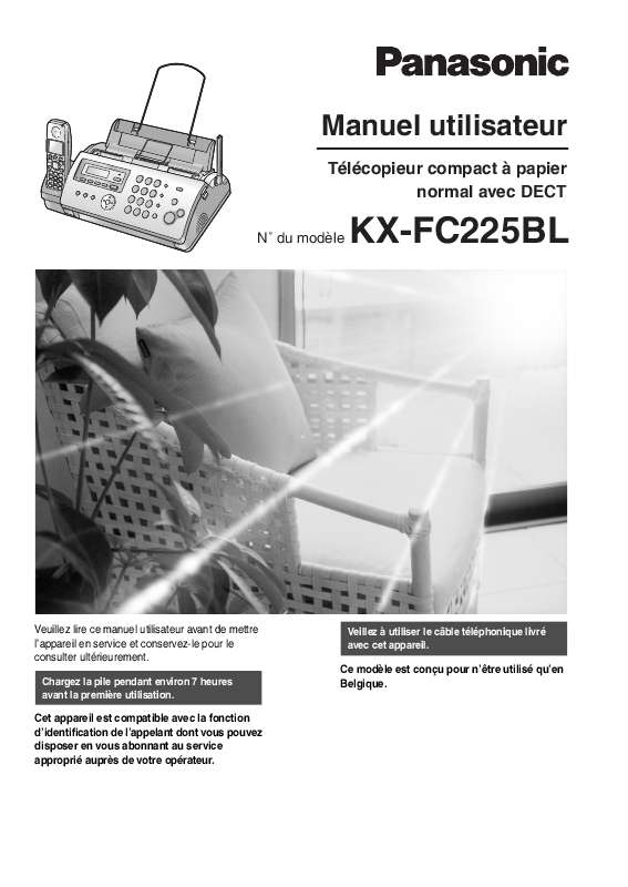 Guide utilisation PANASONIC KX-FC225BL  de la marque PANASONIC