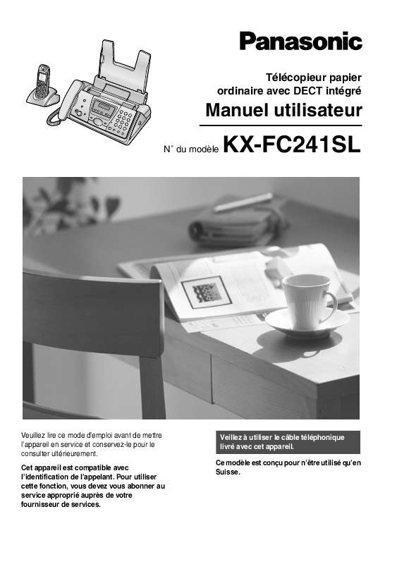 Guide utilisation PANASONIC KX-FC241SL  de la marque PANASONIC