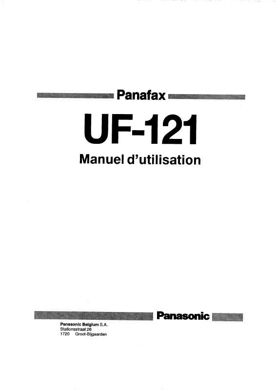 Guide utilisation PANASONIC UF-121  de la marque PANASONIC