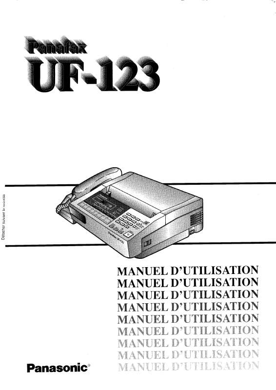 Guide utilisation PANASONIC UF-123  de la marque PANASONIC