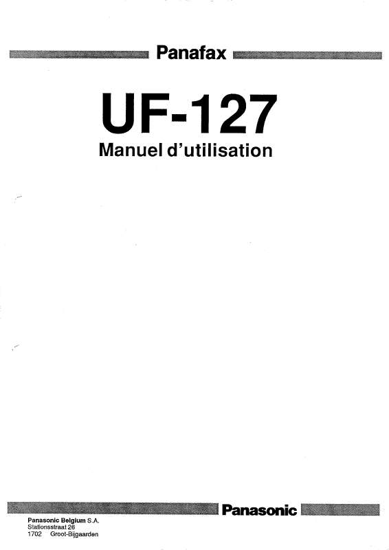 Guide utilisation PANASONIC UF-127  de la marque PANASONIC