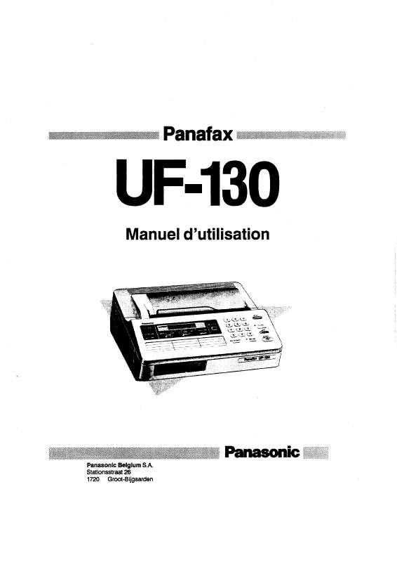 Guide utilisation PANASONIC UF-130  de la marque PANASONIC