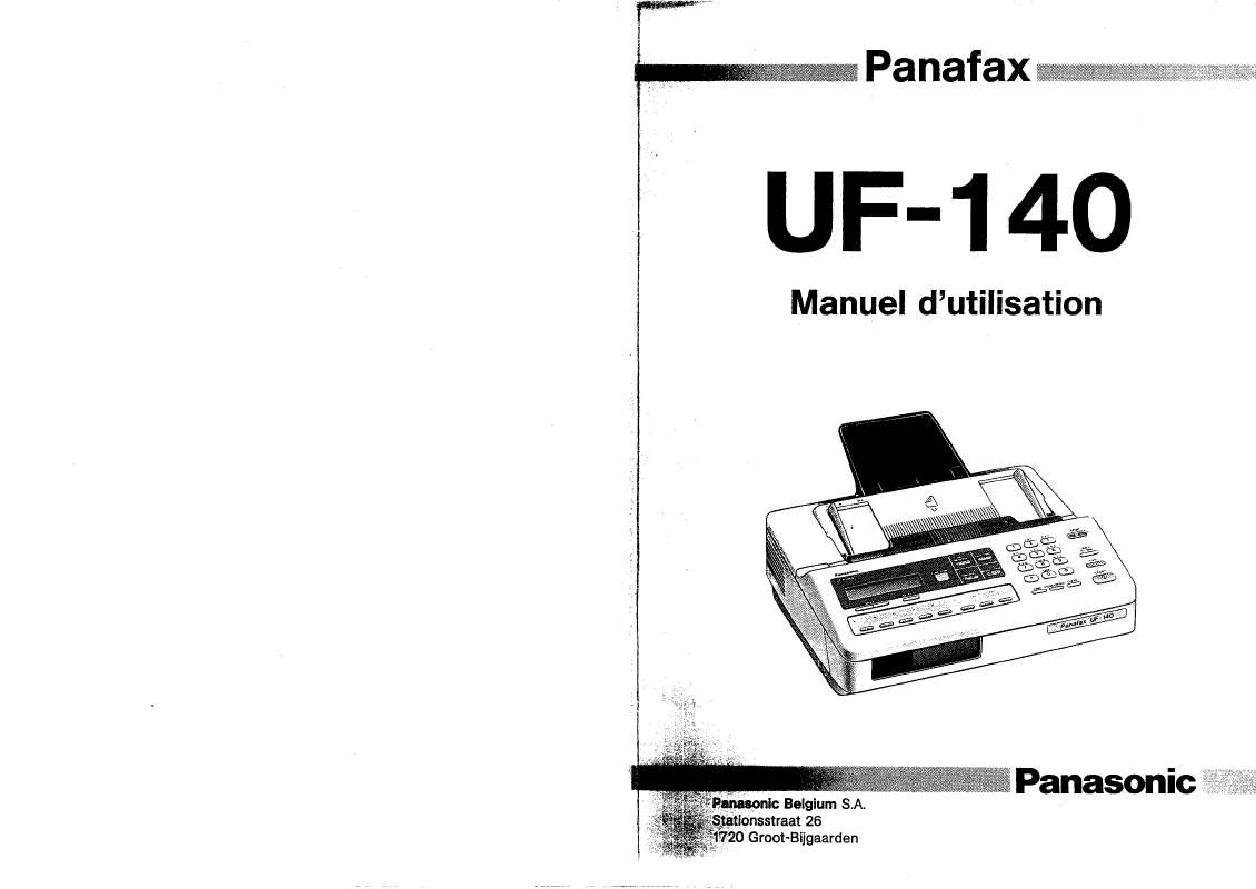 Guide utilisation PANASONIC UF-140  de la marque PANASONIC