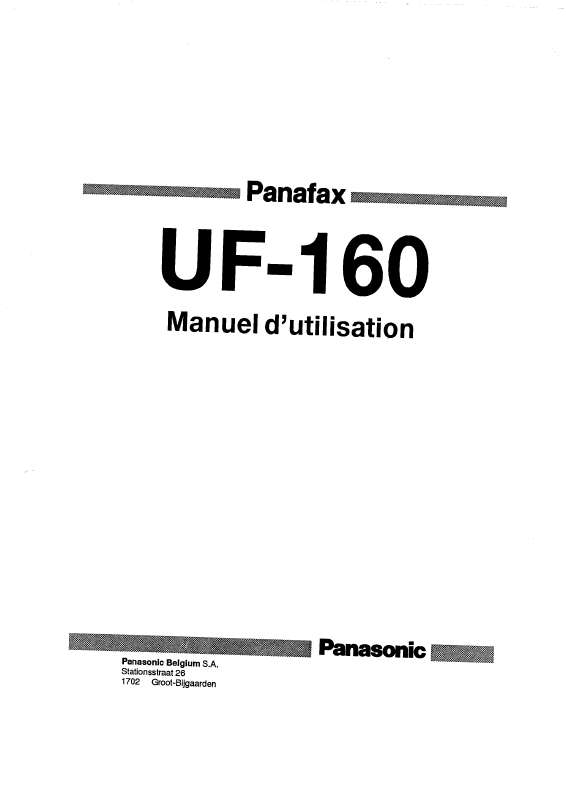 Guide utilisation PANASONIC UF-160M  de la marque PANASONIC