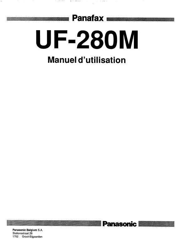 Guide utilisation PANASONIC UF-280M  de la marque PANASONIC