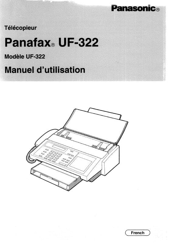 Guide utilisation PANASONIC UF-322  de la marque PANASONIC
