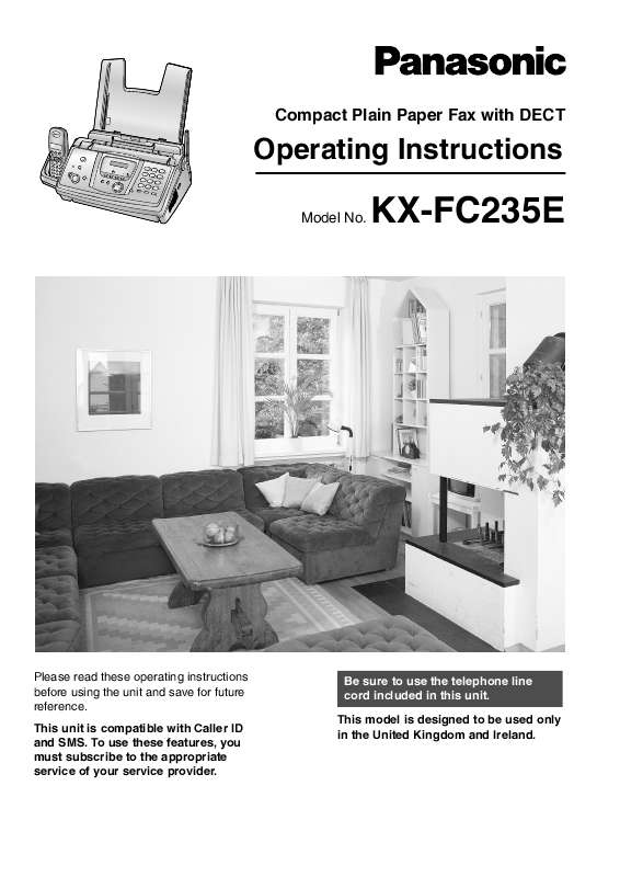 Guide utilisation PANASONIC KXFC235E  de la marque PANASONIC