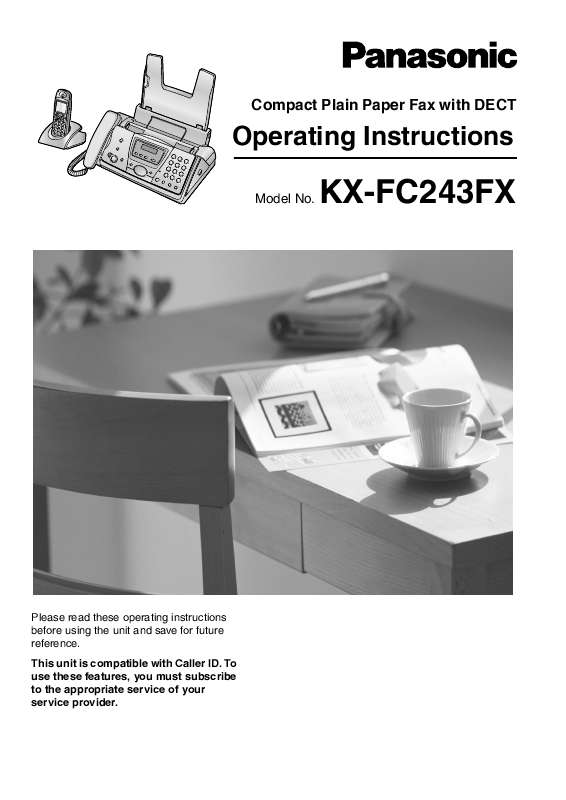Guide utilisation PANASONIC KXFC243FX  de la marque PANASONIC