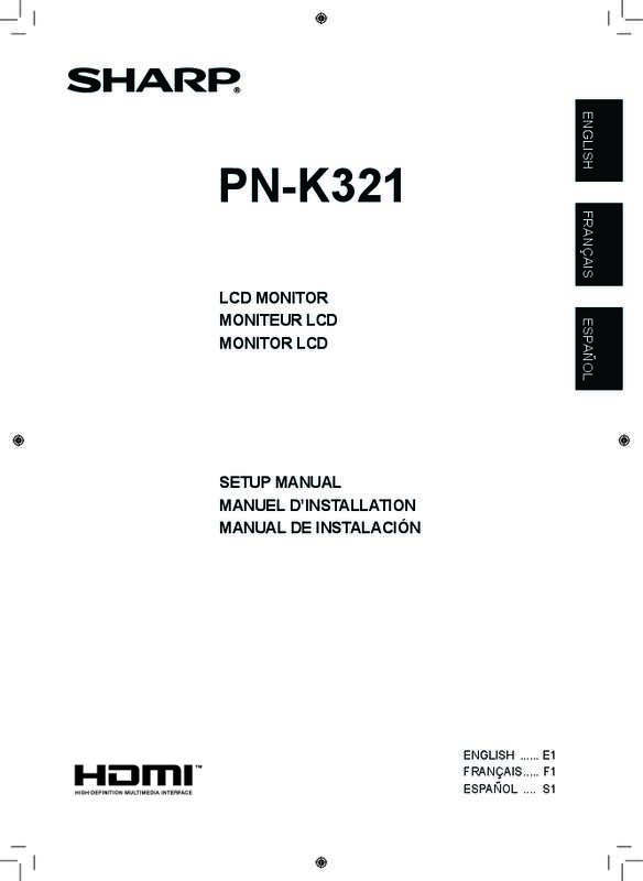 Guide utilisation SHARP PN-K321  de la marque SHARP