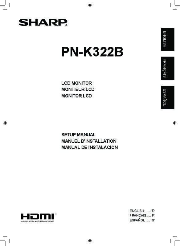 Guide utilisation SHARP PN-K322B  de la marque SHARP