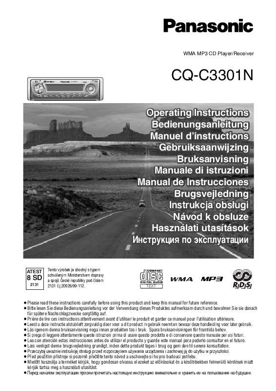 Guide utilisation PANASONIC CQ-C3301N  de la marque PANASONIC