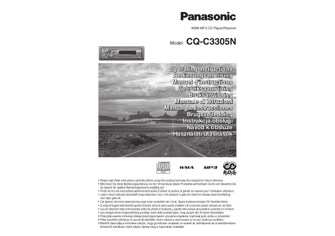 Guide utilisation PANASONIC CQ-C3305N  de la marque PANASONIC