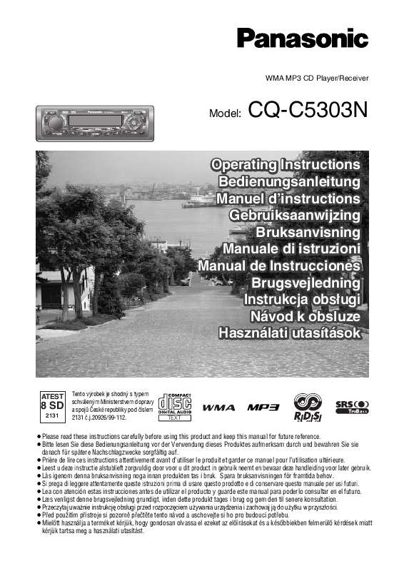 Guide utilisation PANASONIC CQ-C5303N  de la marque PANASONIC