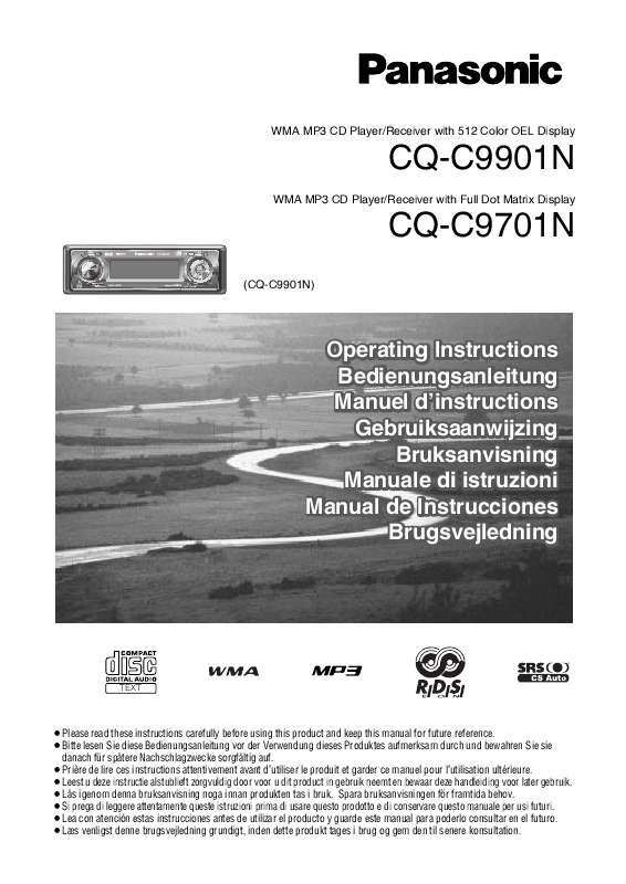 Guide utilisation PANASONIC CQ-C9701N  de la marque PANASONIC