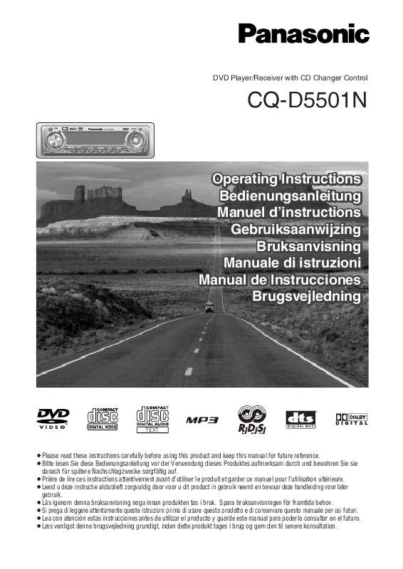 Guide utilisation PANASONIC CQ-D5501N  de la marque PANASONIC