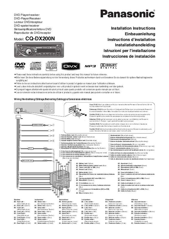 Guide utilisation PANASONIC CQ-DX200N  de la marque PANASONIC