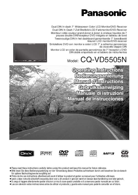 Guide utilisation PANASONIC CQ-VD5505N  de la marque PANASONIC