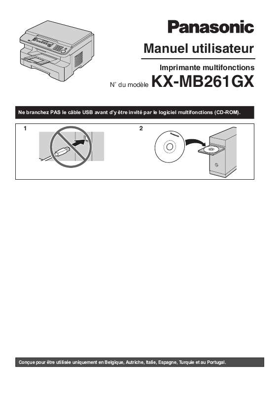 Guide utilisation PANASONIC KX-MB261GX  de la marque PANASONIC
