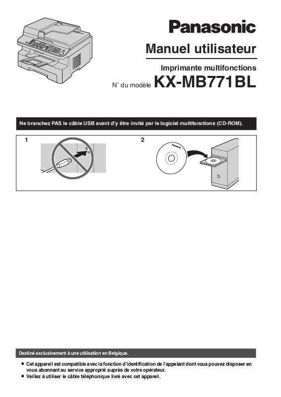 Guide utilisation PANASONIC KX-MB771BL  de la marque PANASONIC