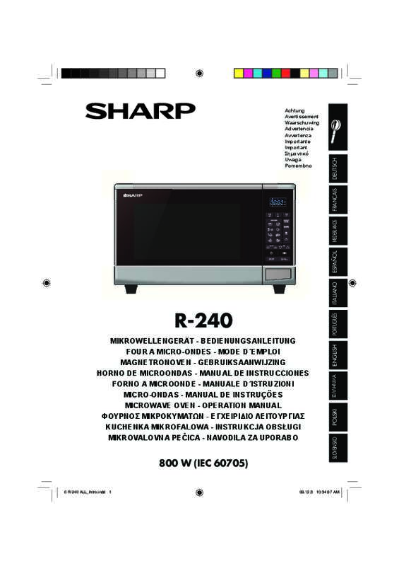 Guide utilisation SHARP R-240W  - OPERATION MANUALDEFRNLES de la marque SHARP
