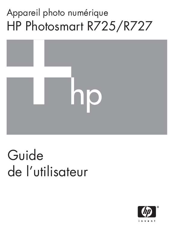 Guide utilisation HP PHOTOSMART R725  de la marque HP