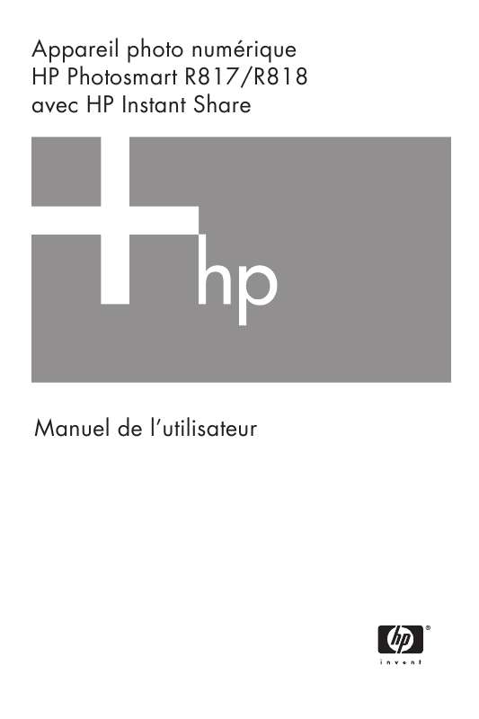 Guide utilisation HP PHOTOSMART R817  de la marque HP