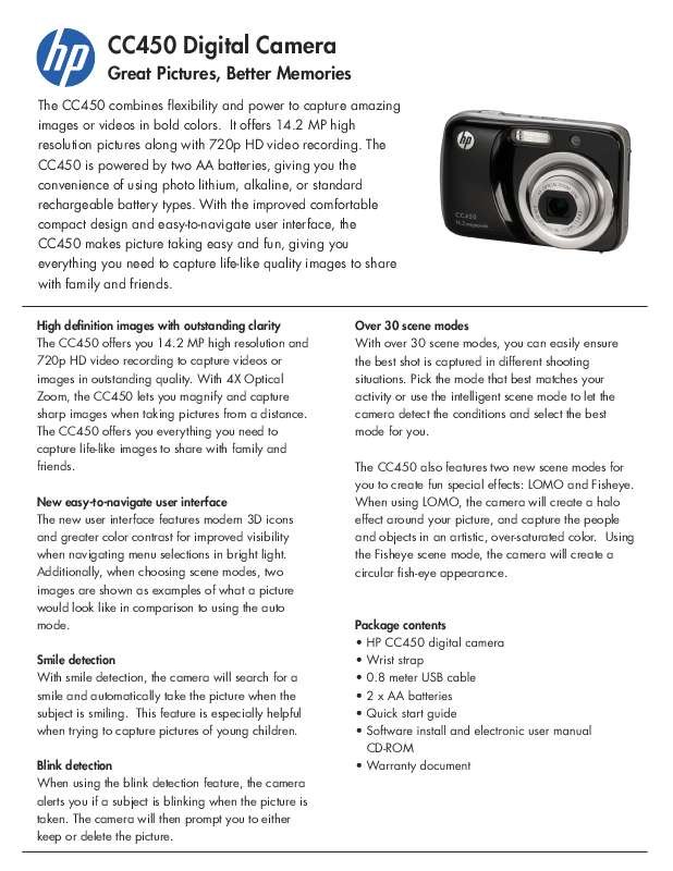 Guide utilisation HP CC450  de la marque HP