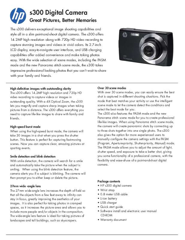 Guide utilisation HP S300  de la marque HP