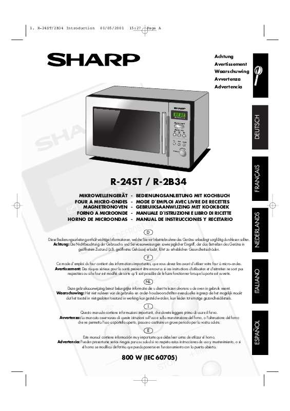 Guide utilisation SHARP R24ST & R-24ST de la marque SHARP