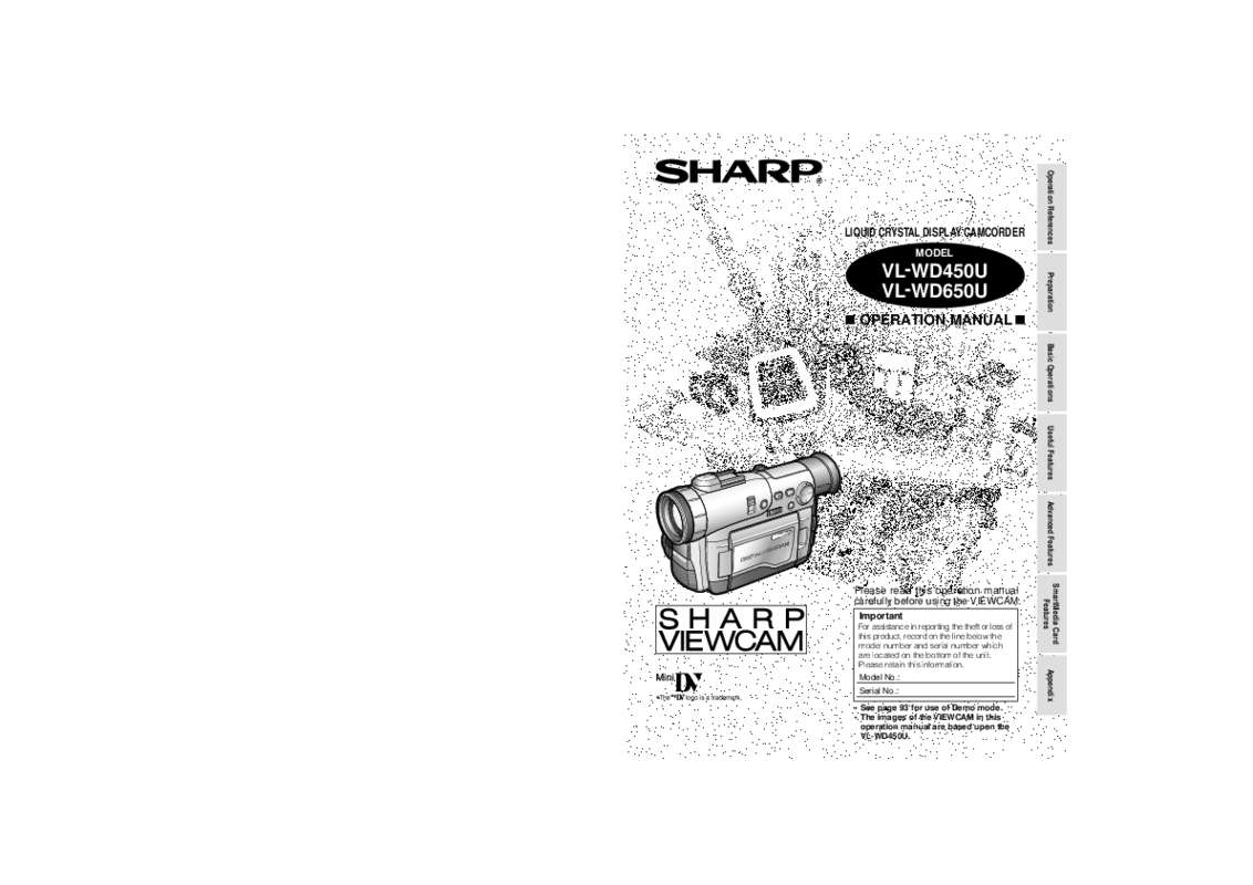 Guide utilisation SHARP VIEWCAM  de la marque SHARP