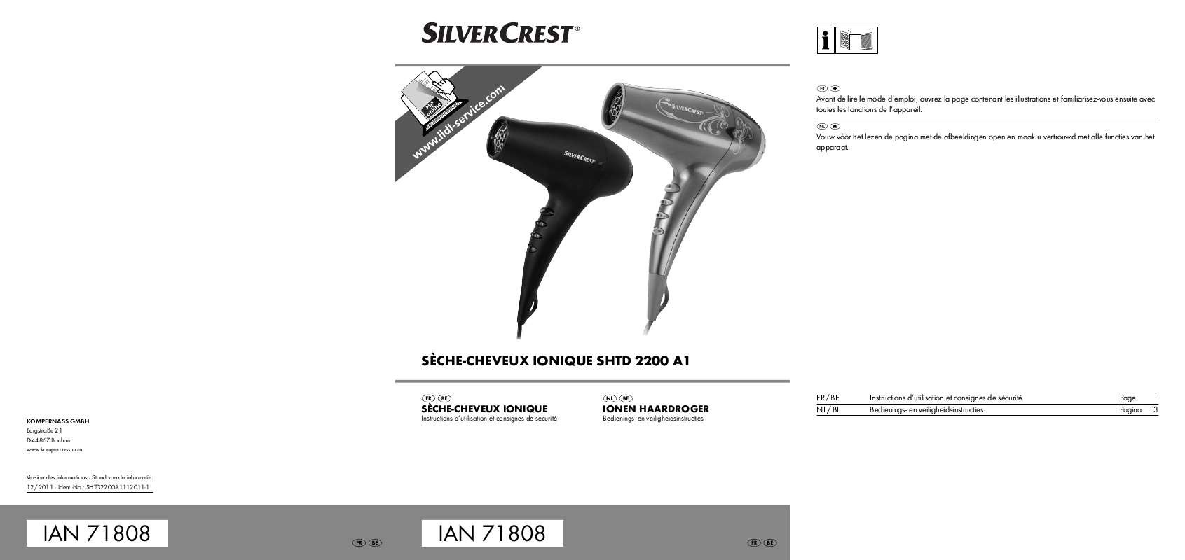 Guide utilisation  SILVERCREST SHTD 2200 A1  de la marque SILVERCREST