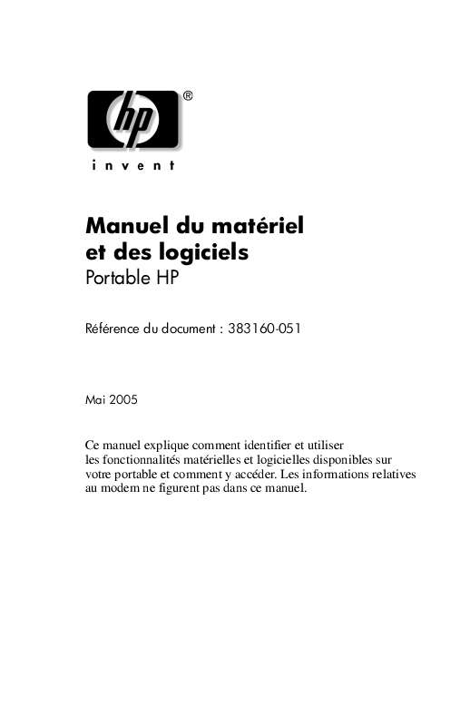Guide utilisation HP PAVILION DV1049EA  de la marque HP