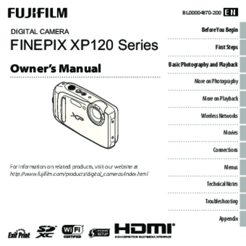 Guide utilisation FUJIFILM FINEPIX XP120  de la marque FUJIFILM
