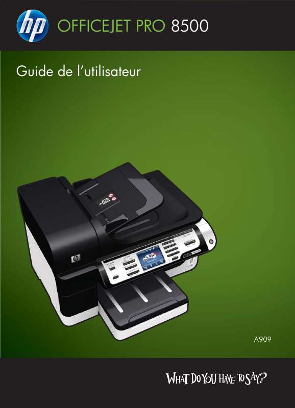 Guide utilisation HP OFFICEJET PRO 8500 ALL-IN-ONE PRINTER-A909  de la marque HP