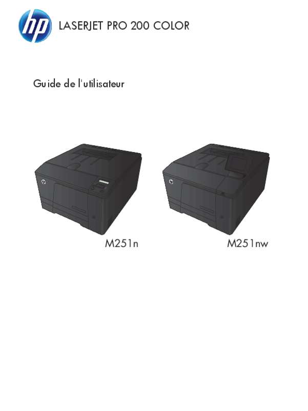Guide utilisation HP LASERJET PRO 200 COLOR MFP M276NW (CF145A)  de la marque HP