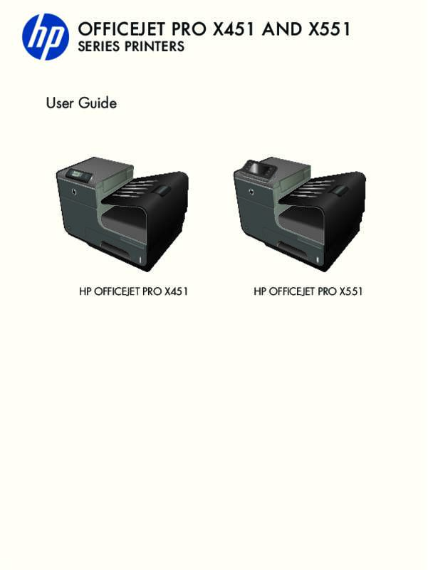 Guide utilisation HP OFFICEJET PRO X451DW  de la marque HP