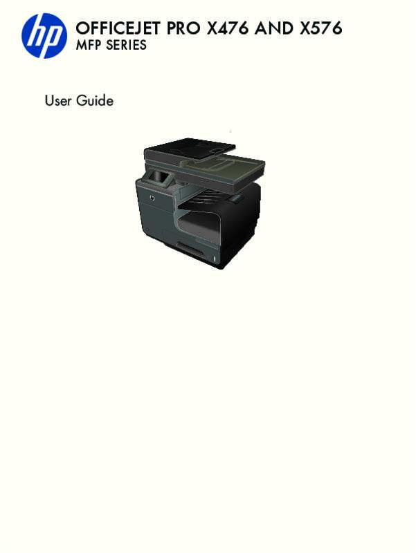 Guide utilisation HP OFFICEJET PRO X576DW  de la marque HP