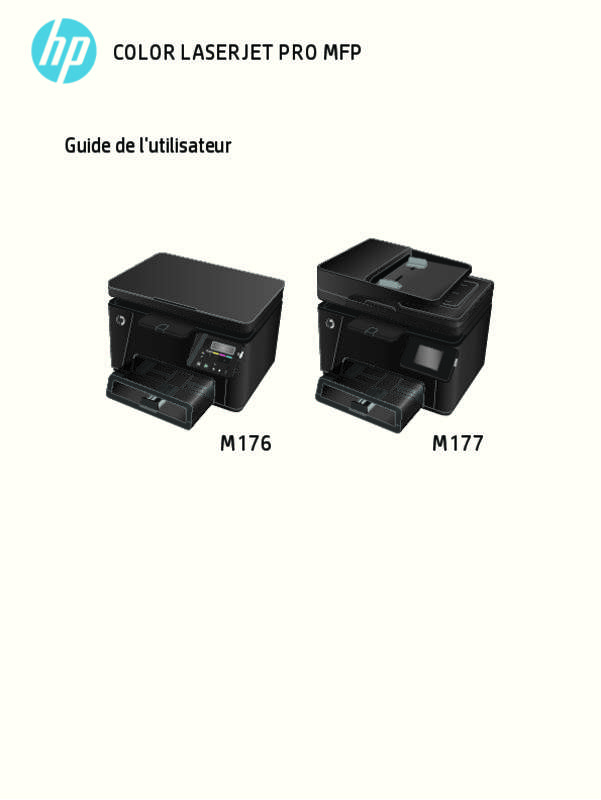 Guide utilisation HP COLOR LASERJET PRO M177FW  de la marque HP