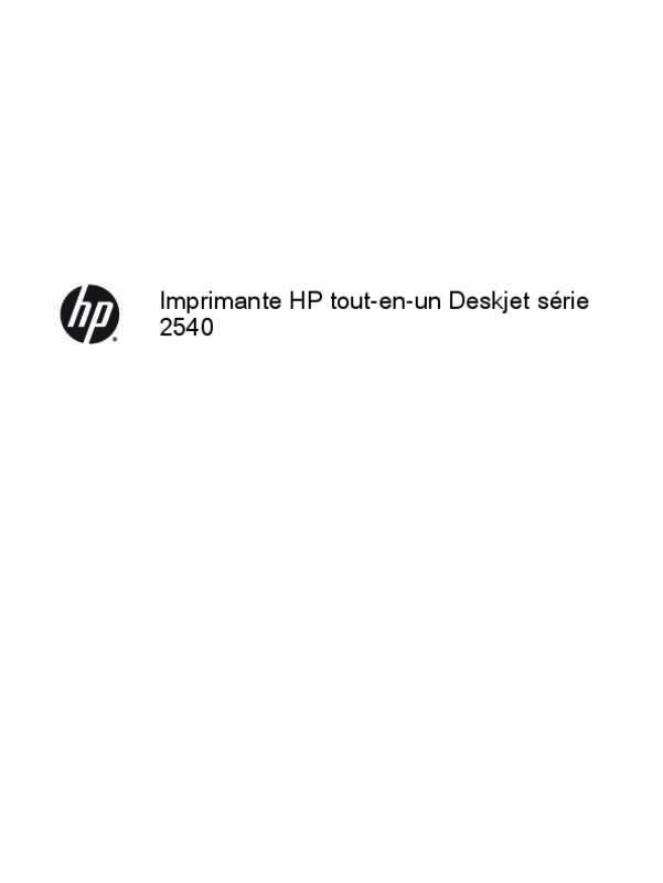 Guide utilisation HP DESKJET 2540 AIO  de la marque HP