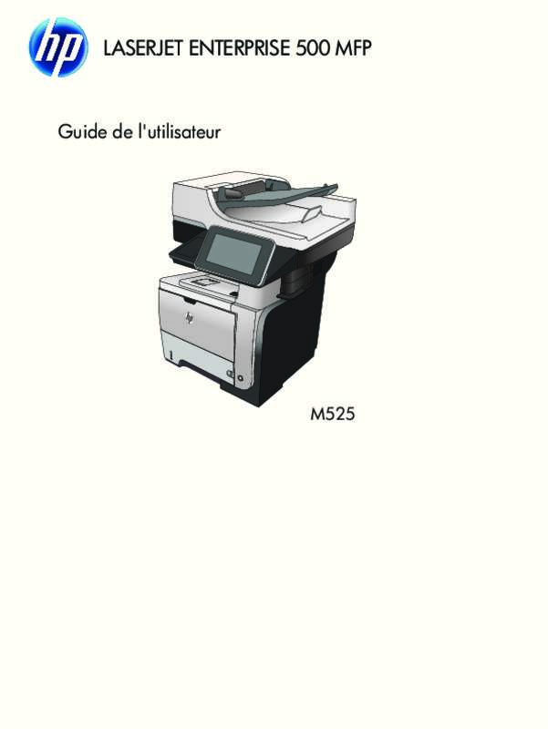 Guide utilisation HP LASERJET PRO 500 MFP M525DN  de la marque HP