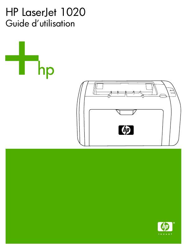 Guide utilisation HP LASERJET 1020  de la marque HP