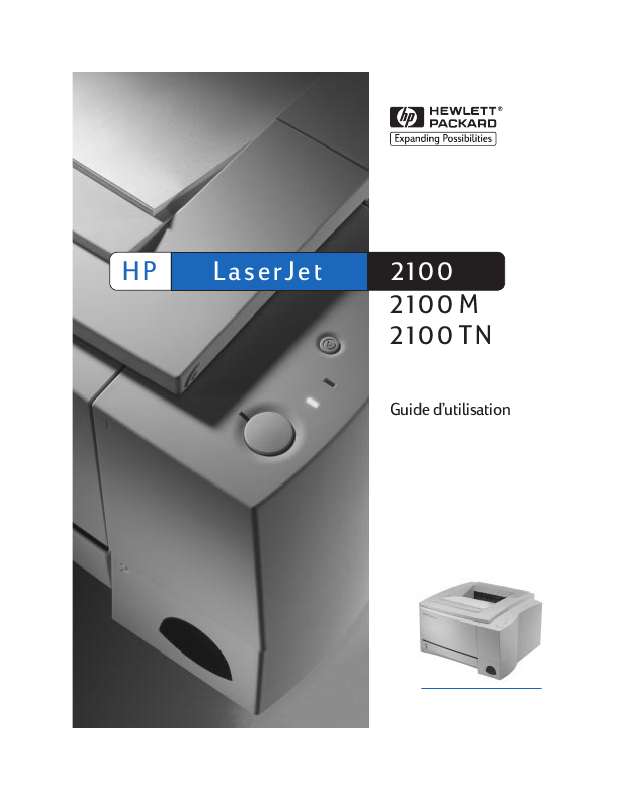 Guide utilisation HP LASERJET 2100  de la marque HP