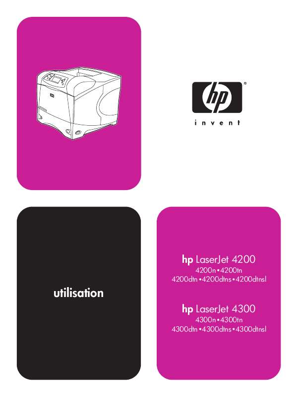 Guide utilisation HP LASERJET 4200  de la marque HP