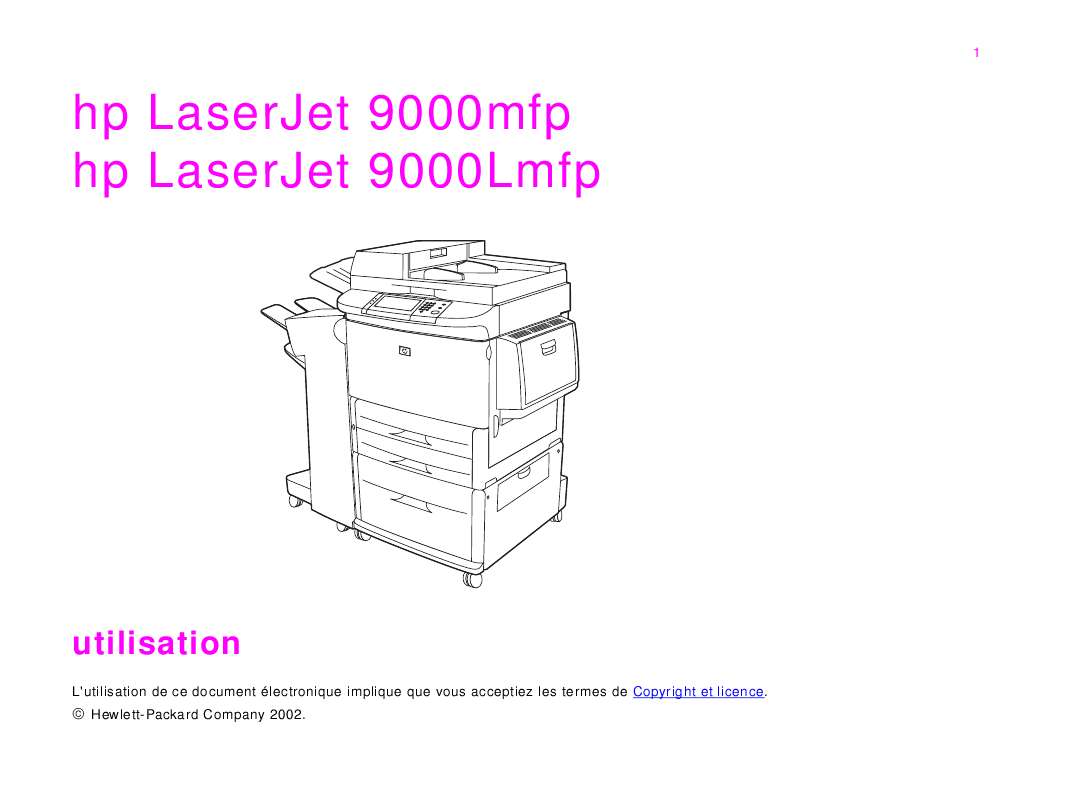 Guide utilisation HP LASERJET 9000  de la marque HP