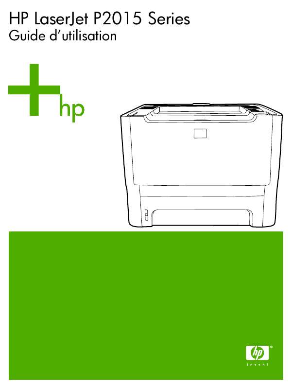 Guide utilisation HP LASERJET P2015  de la marque HP