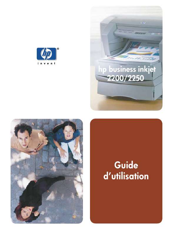 Guide utilisation HP BUSINESS INKJET 2200/2250  de la marque HP