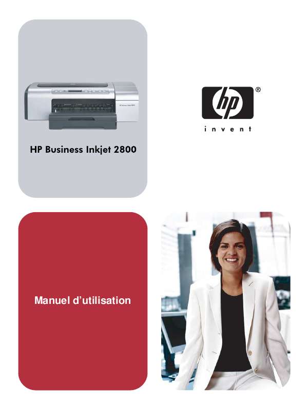 Guide utilisation HP BUSINESS INKJET 2800  de la marque HP